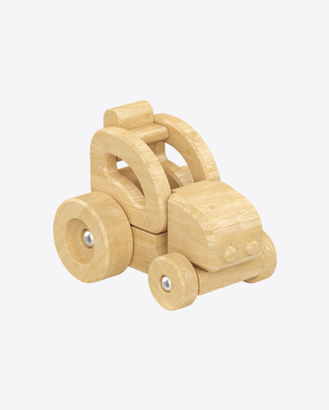 Wooden Toy Tractor PNG