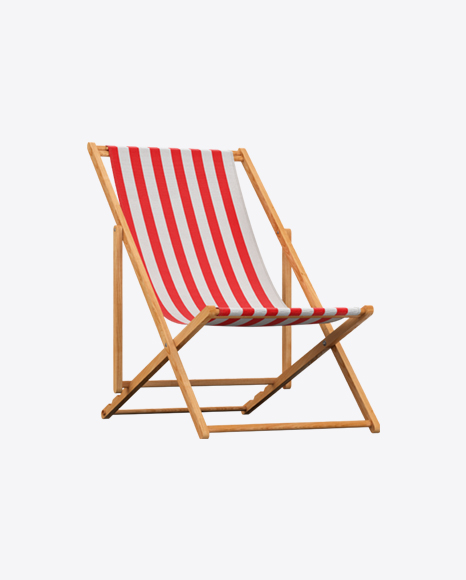 Striped Beach Chair PNG