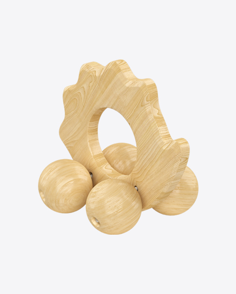 Wood Teething Toy Hedgehog PNG