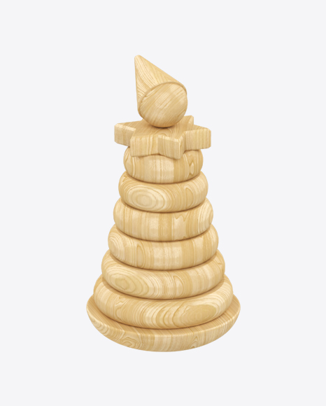 Wooden Toy Pyramid PNG
