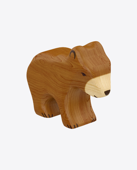 Wooden Toy Bear PNG