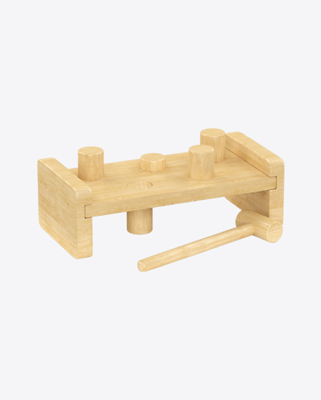 Wooden Hammer Peg Toy PNG