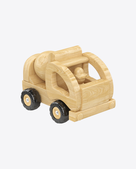Cement Mixer Wooden Toy PNG