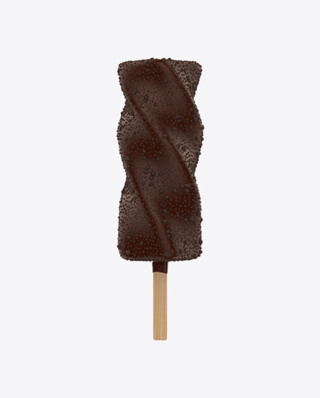 Twisted Ice Cream Bar with Chocolate Sprinkles PNG