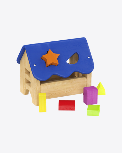 Wooden House Shape Sorter PNG