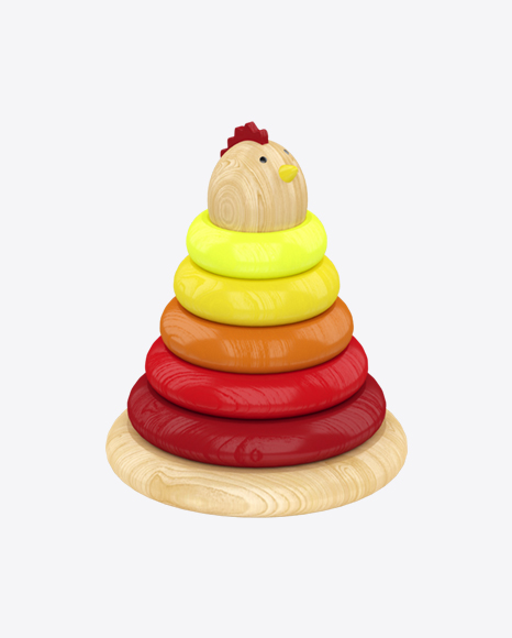 Wooden Toy Pyramid PNG