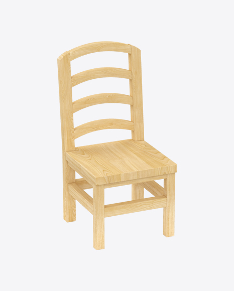 Kids Wooden Chair PNG