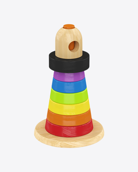 Wooden Toy Pyramid PNG