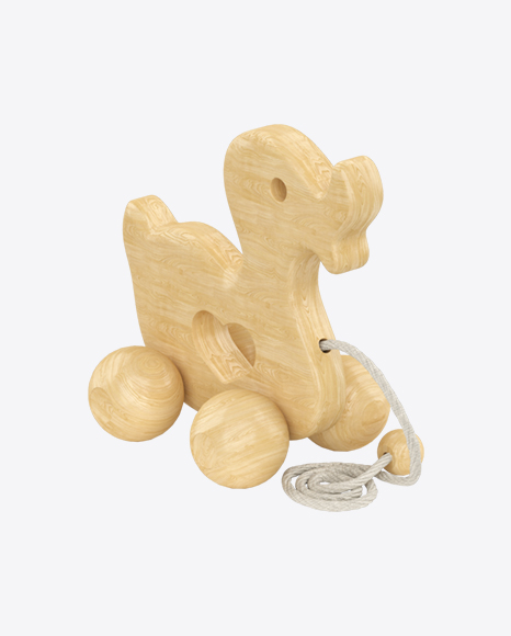 Wooden Duck Pull Toy PNG