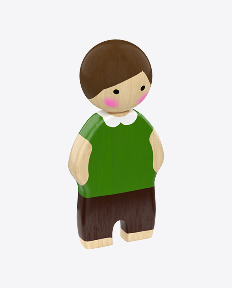 Wooden Toy Boy PNG