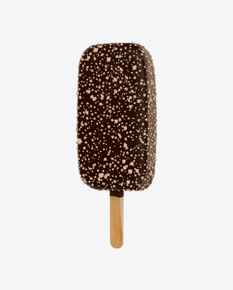 Ice Cream Bar with Nuts Sprinkling PNG