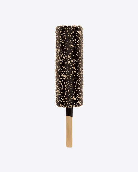 Ice Cream Bar with Nuts Sprinkling PNG