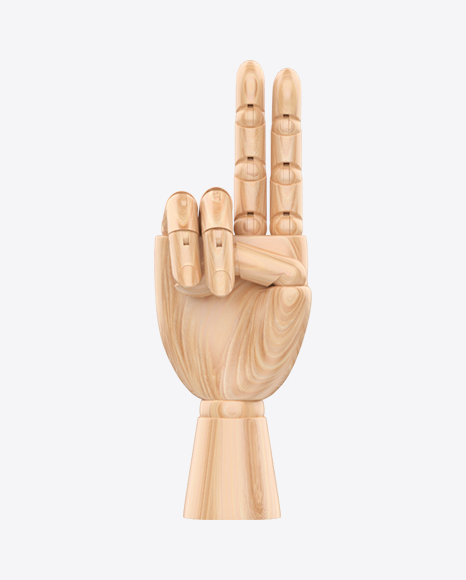Wooden Hand Mannequin PNG