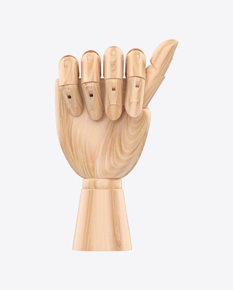 Wooden Hand Mannequin PNG
