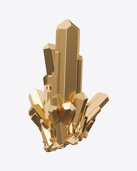 Golden Crystals PNG