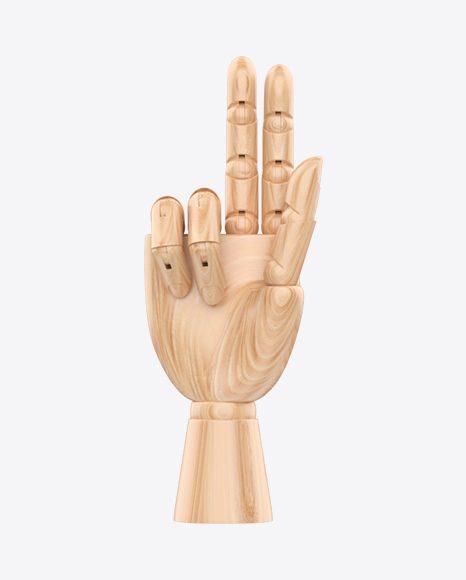 Wooden Hand Mannequin PNG