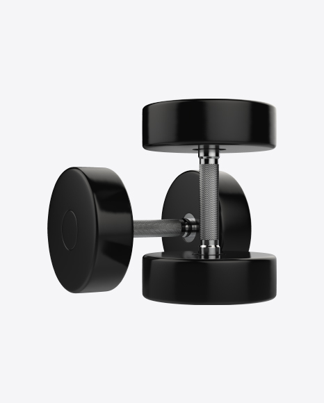 Two Black Dumbbells PNG