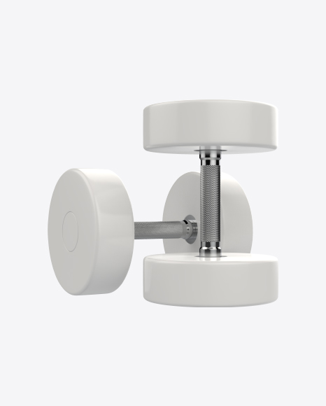 Two White Dumbbells PNG