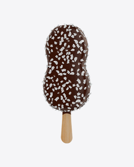 Ice Cream Bar with Coconut Crunch PNG