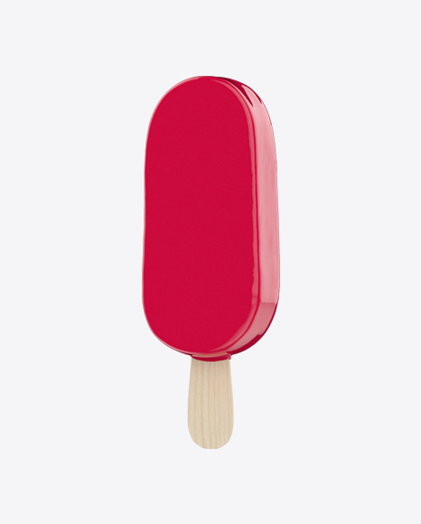 Ice Cream Bar in Cherry Glaze PNG
