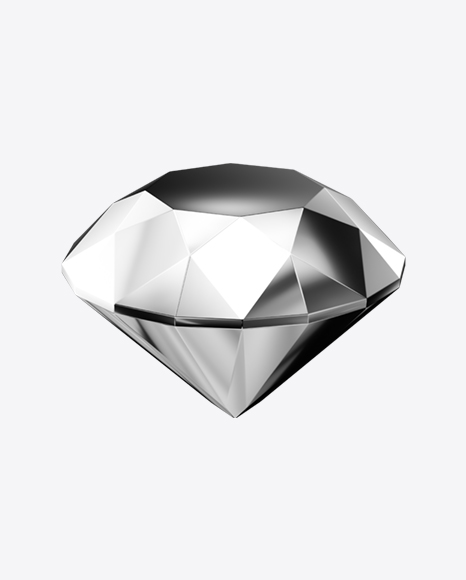 Faceted Silver Stone PNG