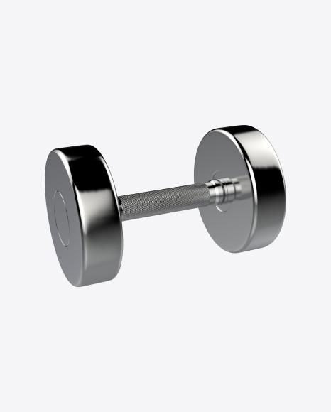 Metallic Dumbbell PNG