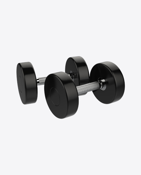 Two Black Dumbbells PNG