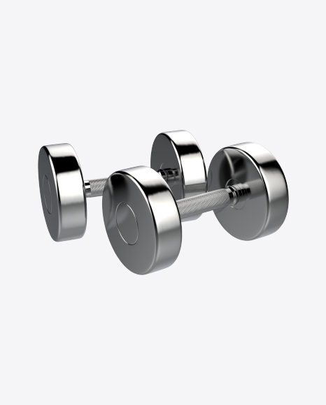 Two Metallic Dumbbells PNG