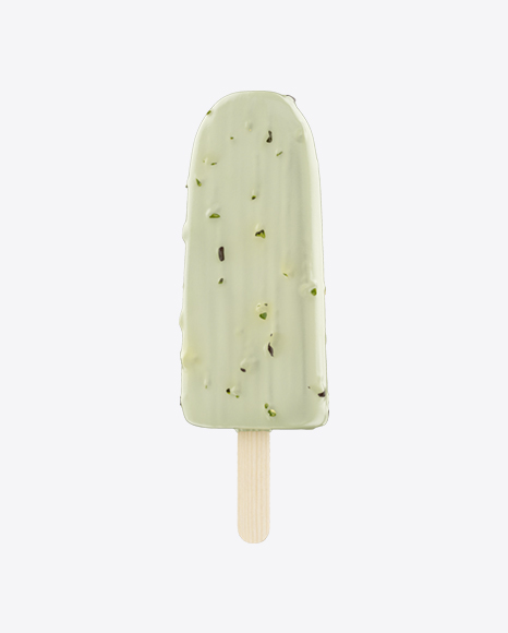 Pistachio Ice Cream Bar in Glaze PNG