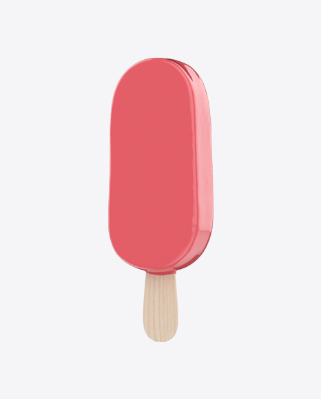 Ice Cream Bar in Strawberry Glaze PNG