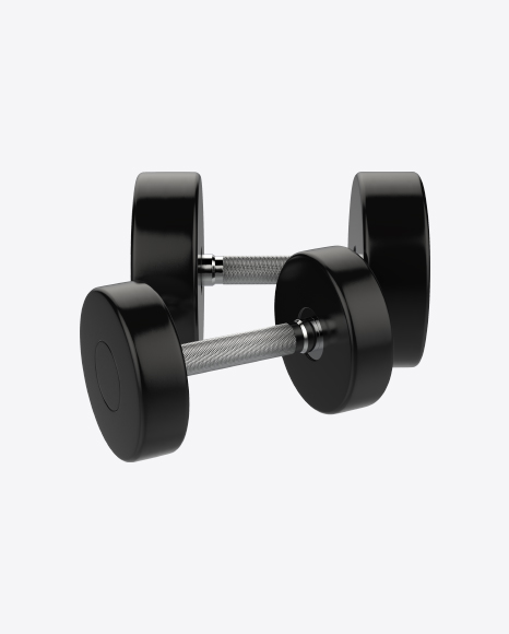 Big and Small Black Dumbbells PNG