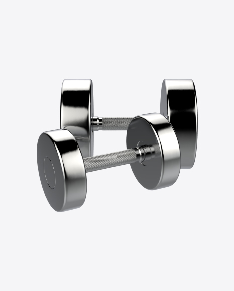Big and Small Metallic Dumbbells PNG