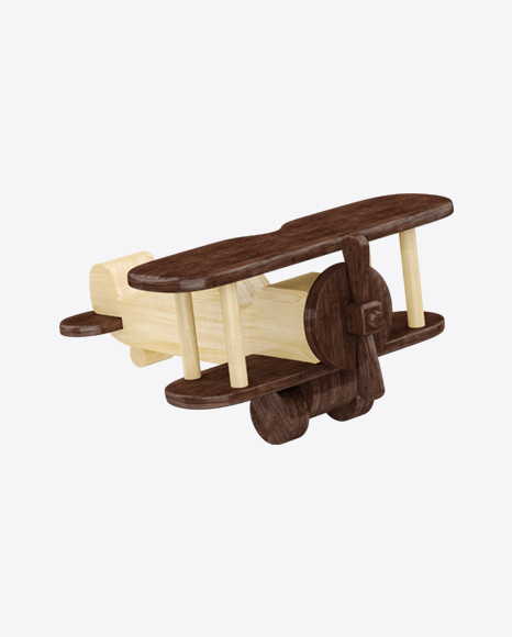 Wooden Toy Airplane PNG