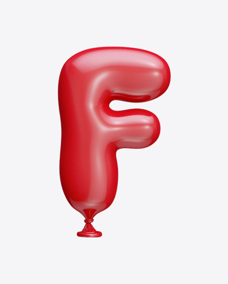 Letter F Balloon PNG