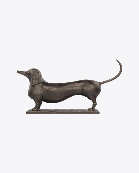 Metal Dachshund Sculpture PNG