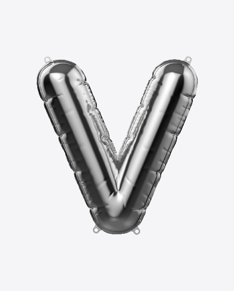 Letter V Foil Balloon