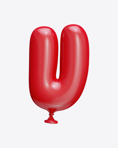 Letter U Balloon PNG