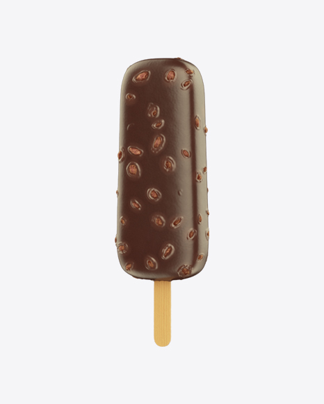 Ice Cream Bar with Nuts PNG