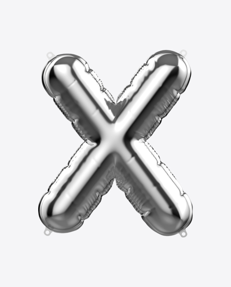 Download Letter X Foil Balloon Transparent PNG on YELLOW Images