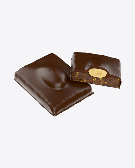Fig with Almond in Milk Chocolate PNG