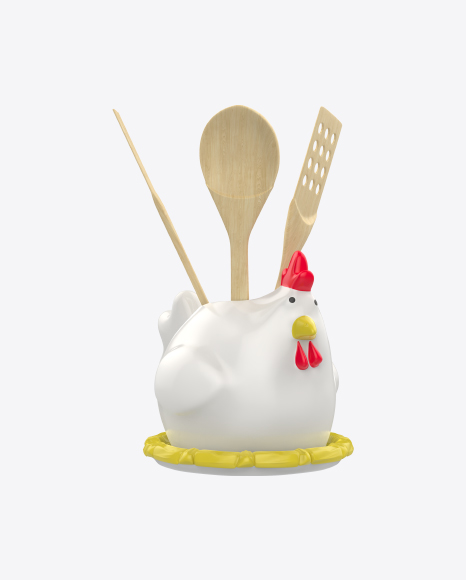 Holder with Kitchen Utensils PNG