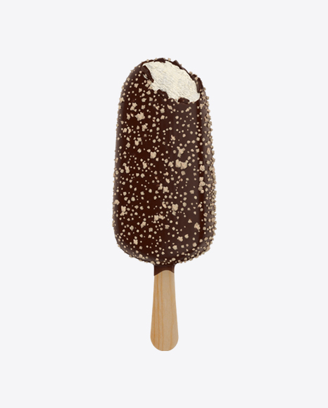 Ice Cream Bar with Nuts Sprinkling PNG