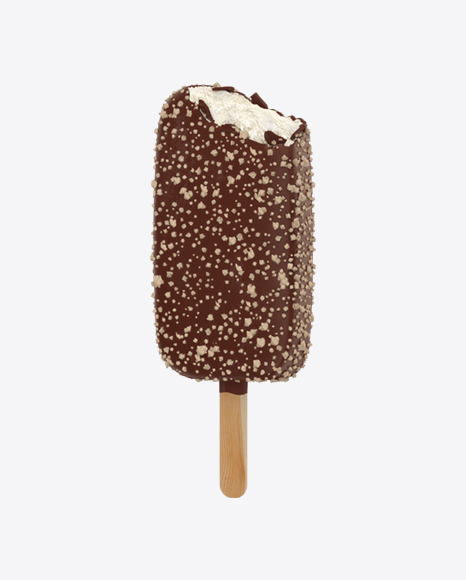 Ice Cream Bar with Nuts Sprinkling PNG