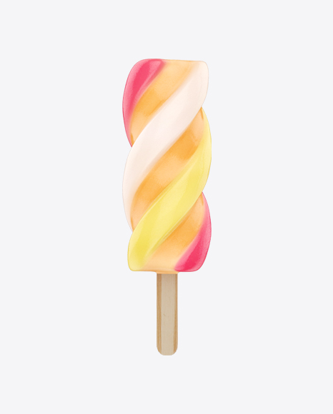 Twisted Fruit Ice Lolly PNG