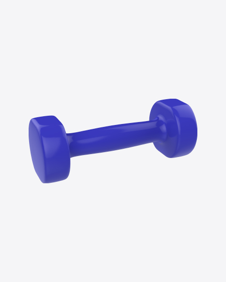 Small Blue Glossy Dumbbell PNG