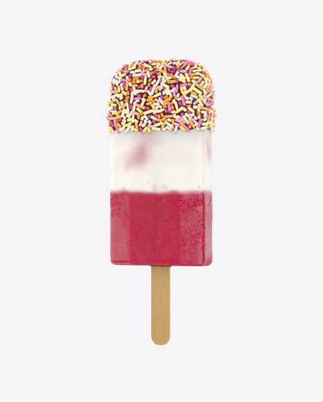 Ice Lolly in Milk Chocolate with Sprinkles PNG