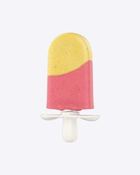 Banana and Strawberry Ice Lolly PNG