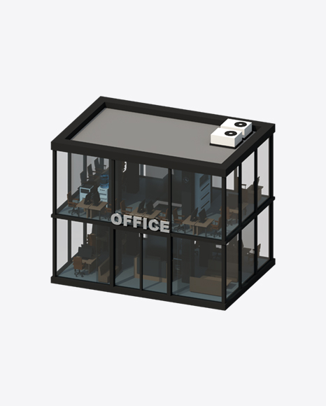 Low Poly Office Building PNG