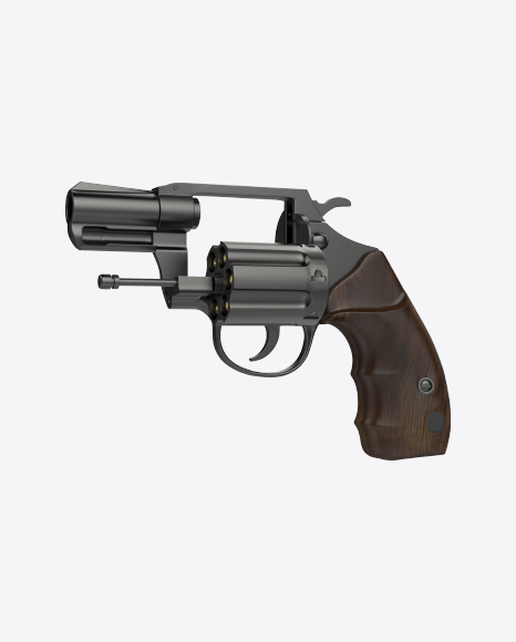 Black Revolver With Open Cylinder