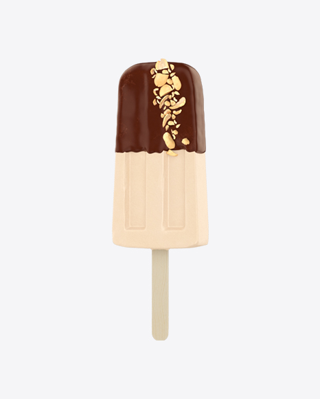 Ice Lolly in Milk Chocolate with Peanuts PNG
